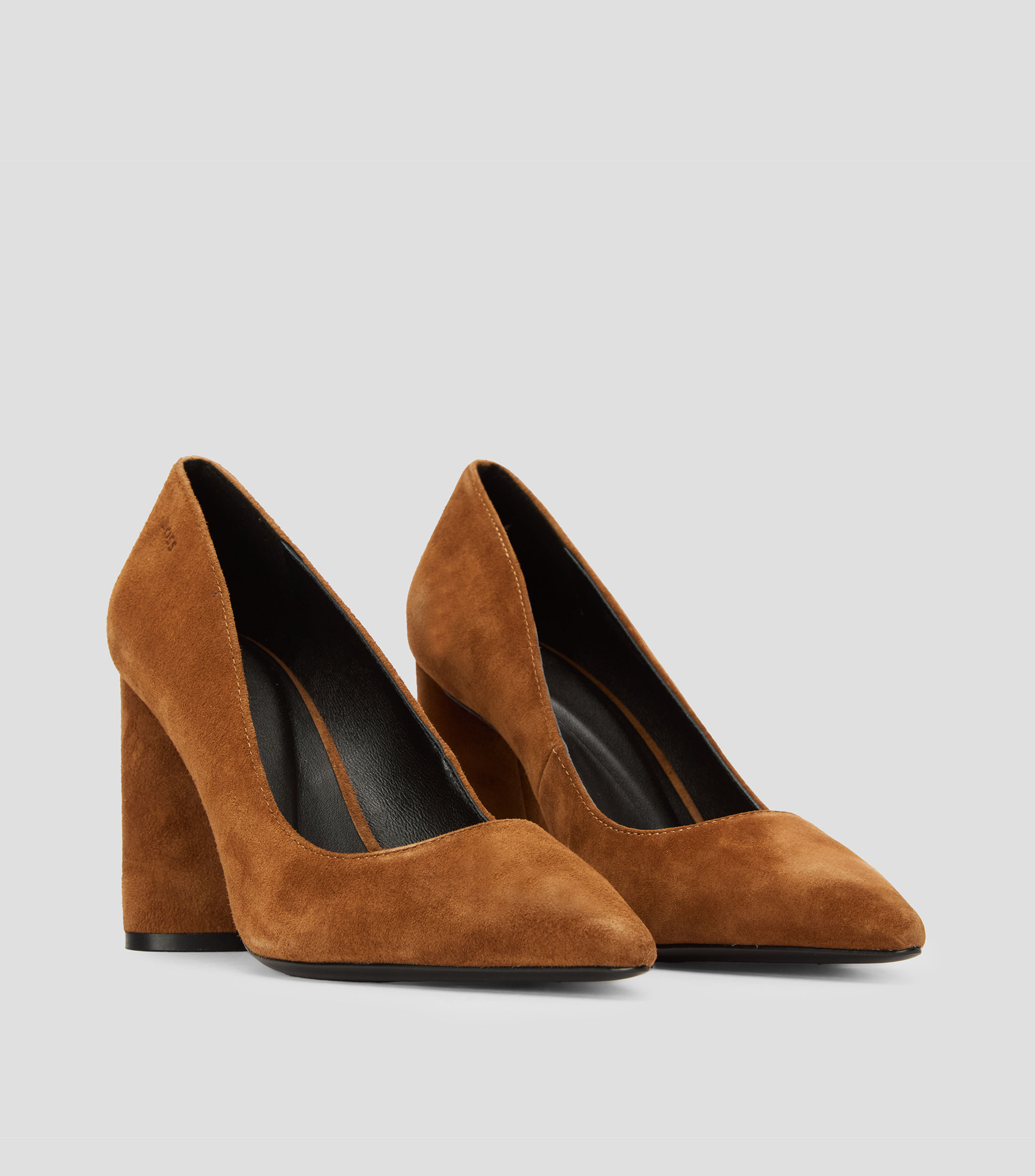 Zapatillas pump con tacón alto y ancho Mujer